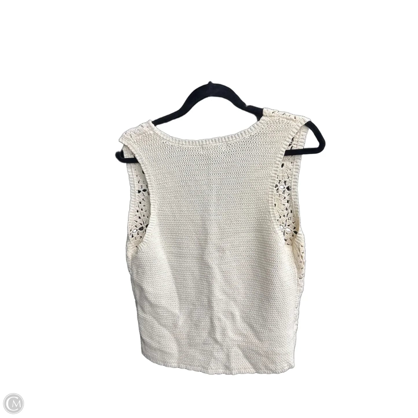Sweater Short Sleeve By Clothes Mentor In Cream, Size: M