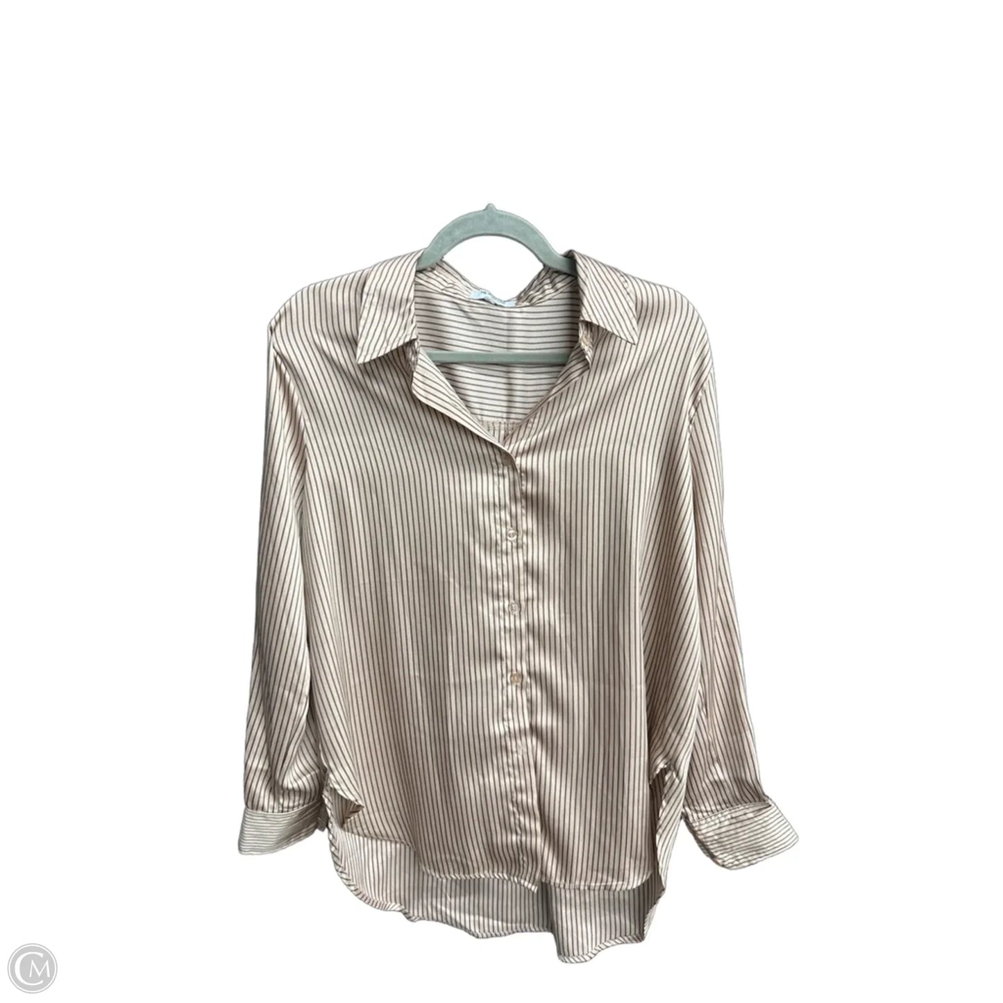 Top Long Sleeve By The Workshop In Striped Pattern, Size: S