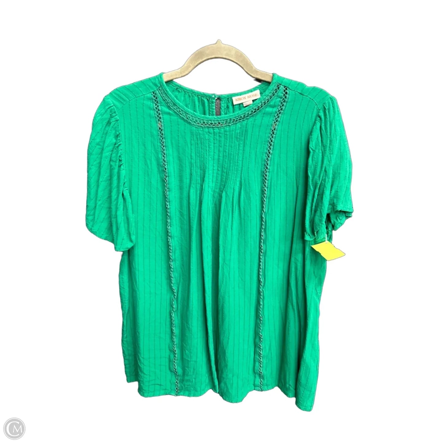 Top Short Sleeve By Knox Rose In Green, Size: M