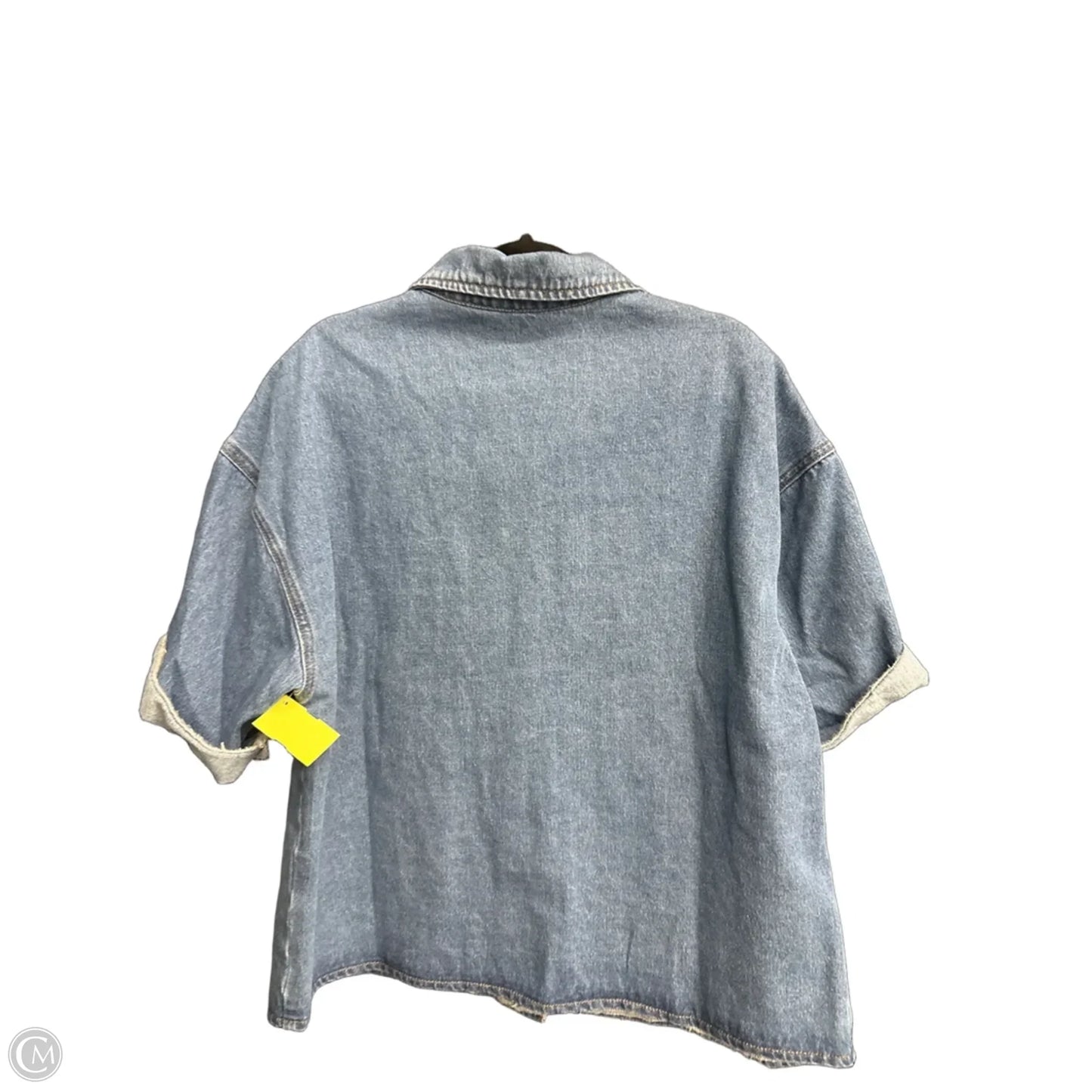 Top Short Sleeve By Clothes Mentor In Blue Denim, Size: L