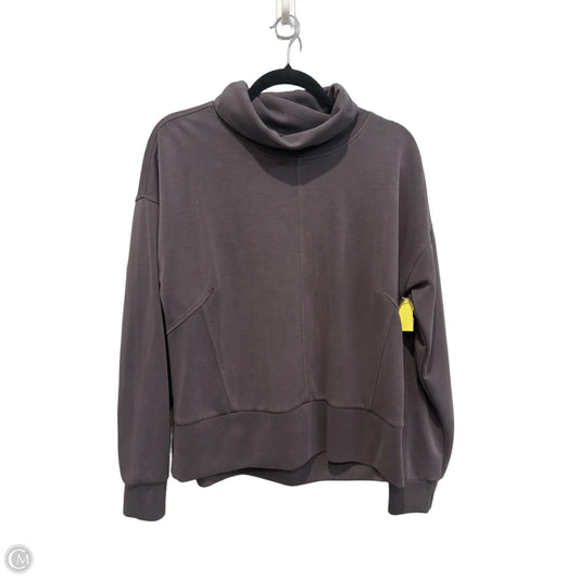 Athletic Sweatshirt Crewneck By Danskin In Grey, Size: M