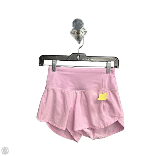 Athletic Shorts By Lululemon In Pink, Size: Xs