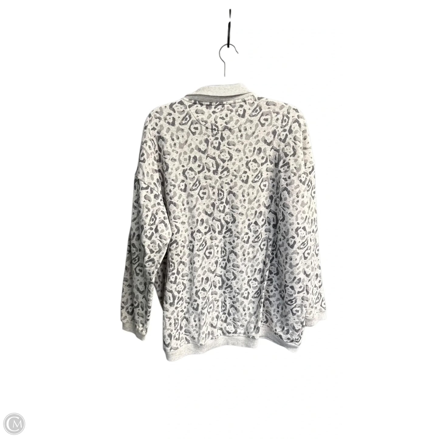 Top Long Sleeve By Aerie In Leopard Print, Size: M