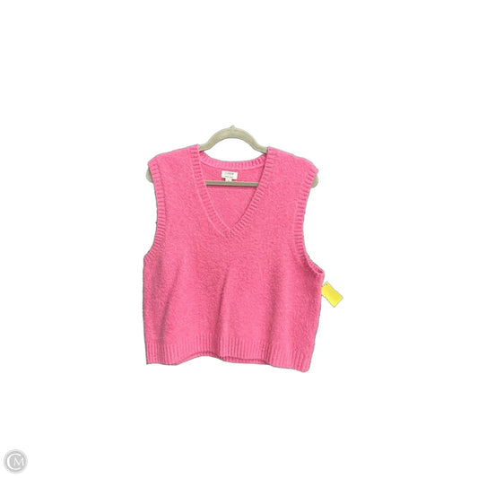 Vest Sweater By J. Crew In Pink, Size: L