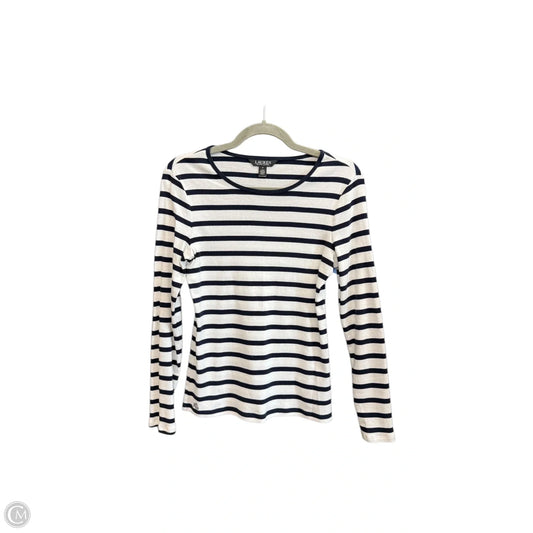 Top Long Sleeve By Ralph Lauren Black Label In Striped Pattern, Size: M