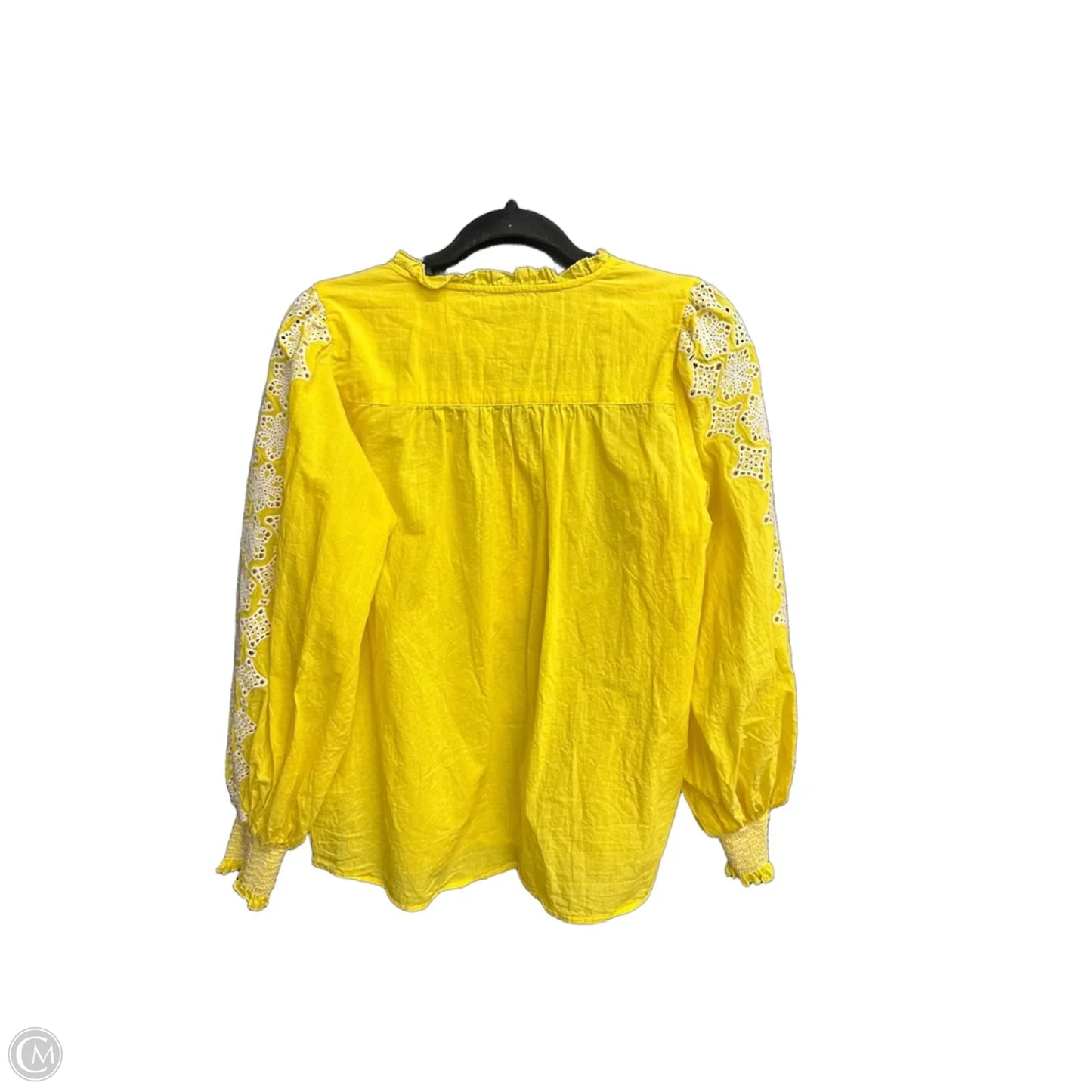 Top Long Sleeve By Gibson And Latimer In Yellow, Size: M