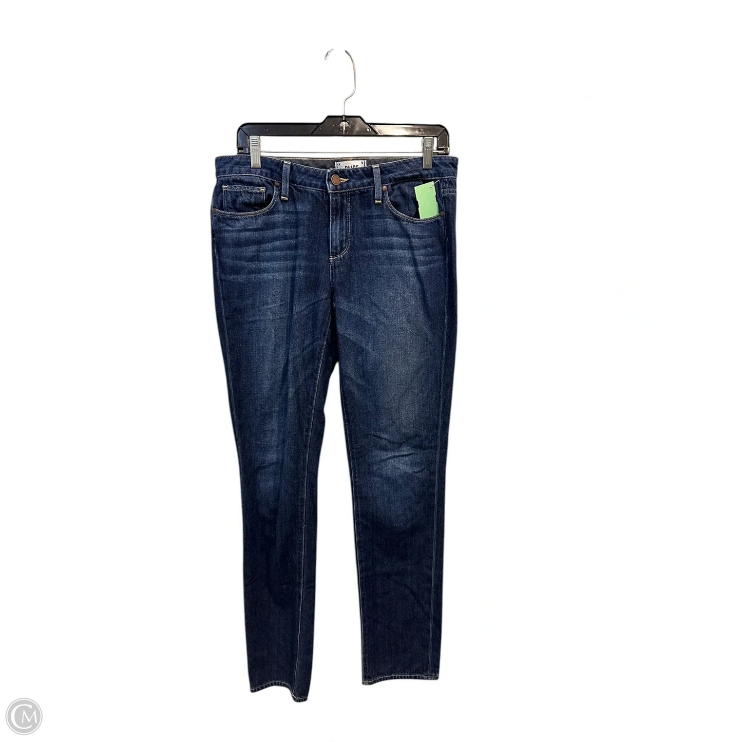 Jeans Straight By Paige In Blue Denim, Size: 4