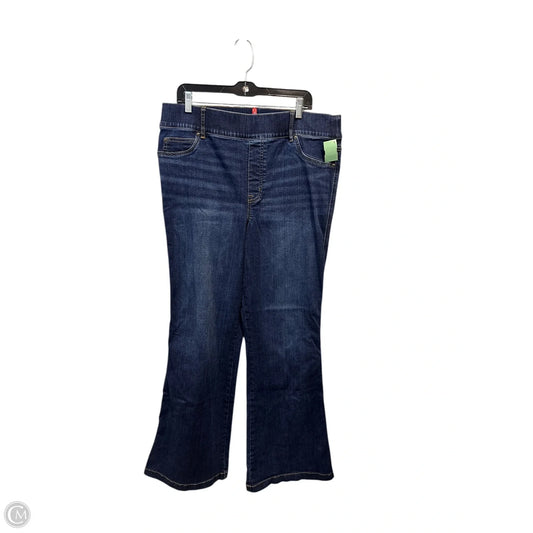 Jeans Flared By Spanx In Blue Denim, Size: 2x