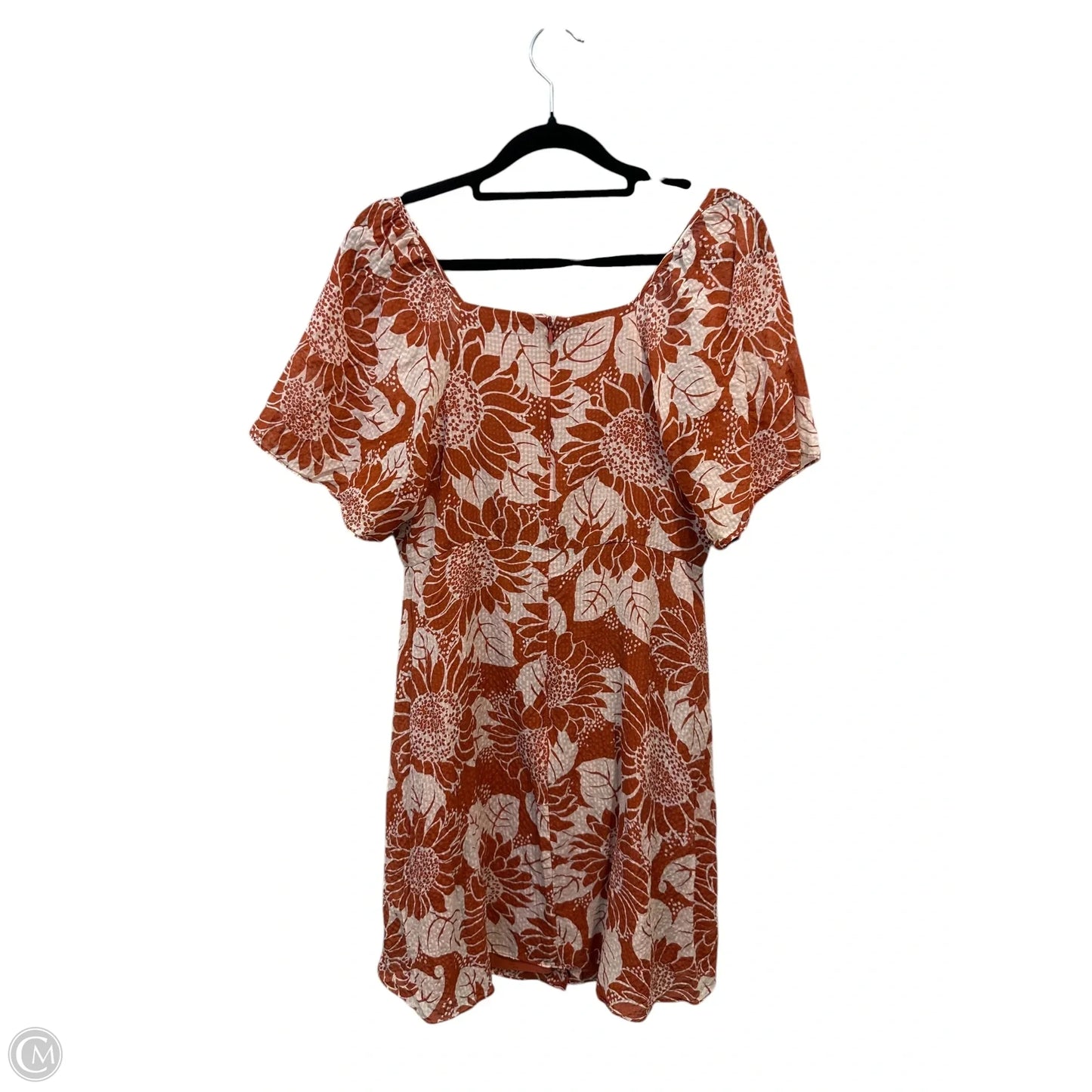 Dress Casual Short By Madewell In Orange & White, Size: 4