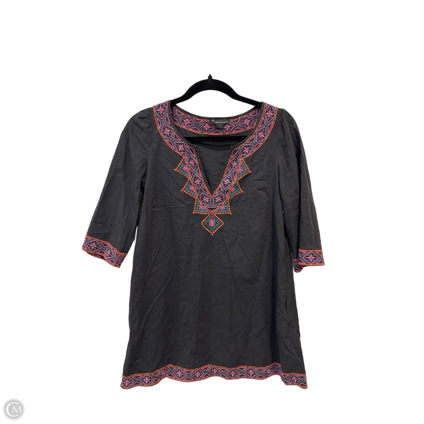 Top Short Sleeve By Twenty One In Grey, Size: S