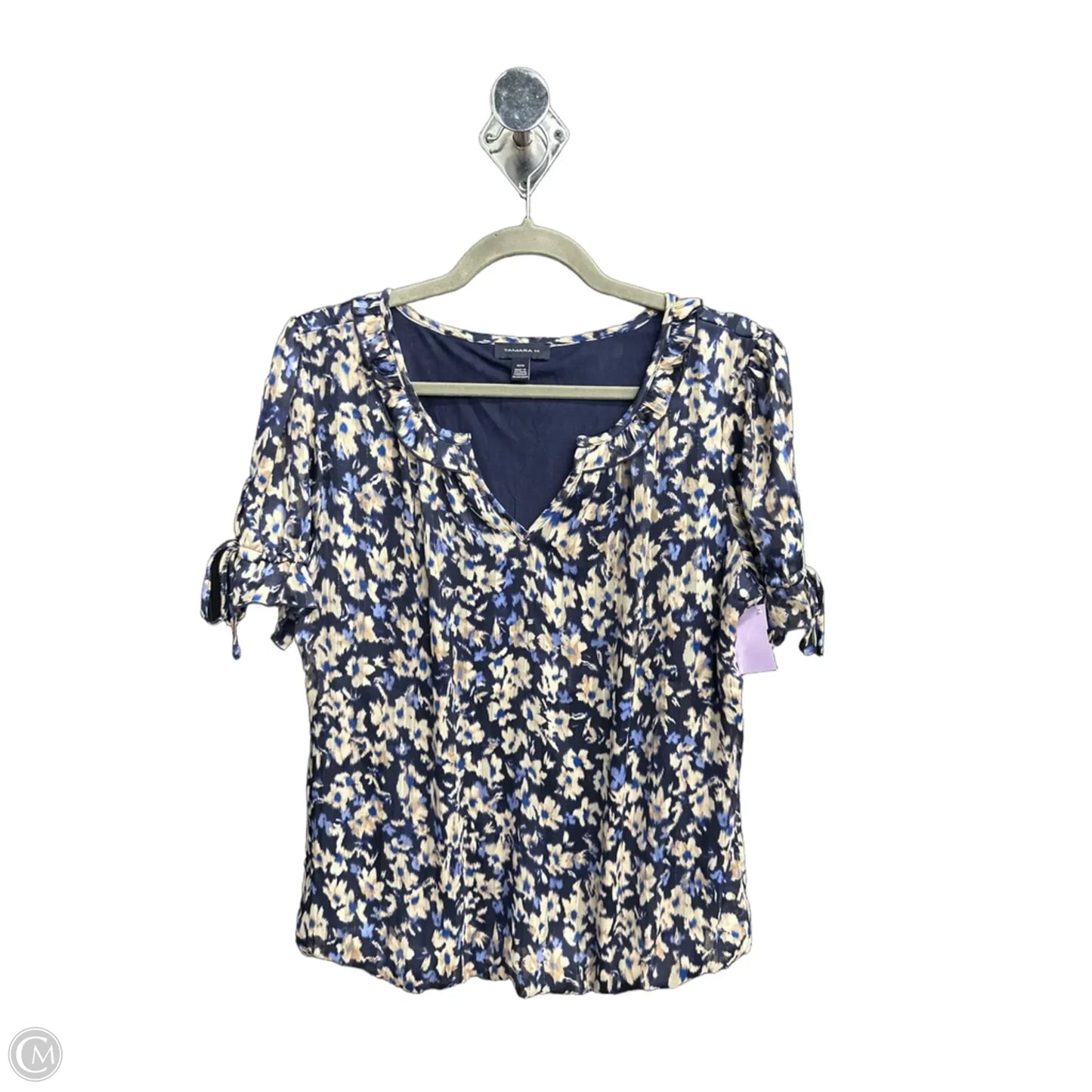 Top Short Sleeve By Tahari In Purple, Size: M
