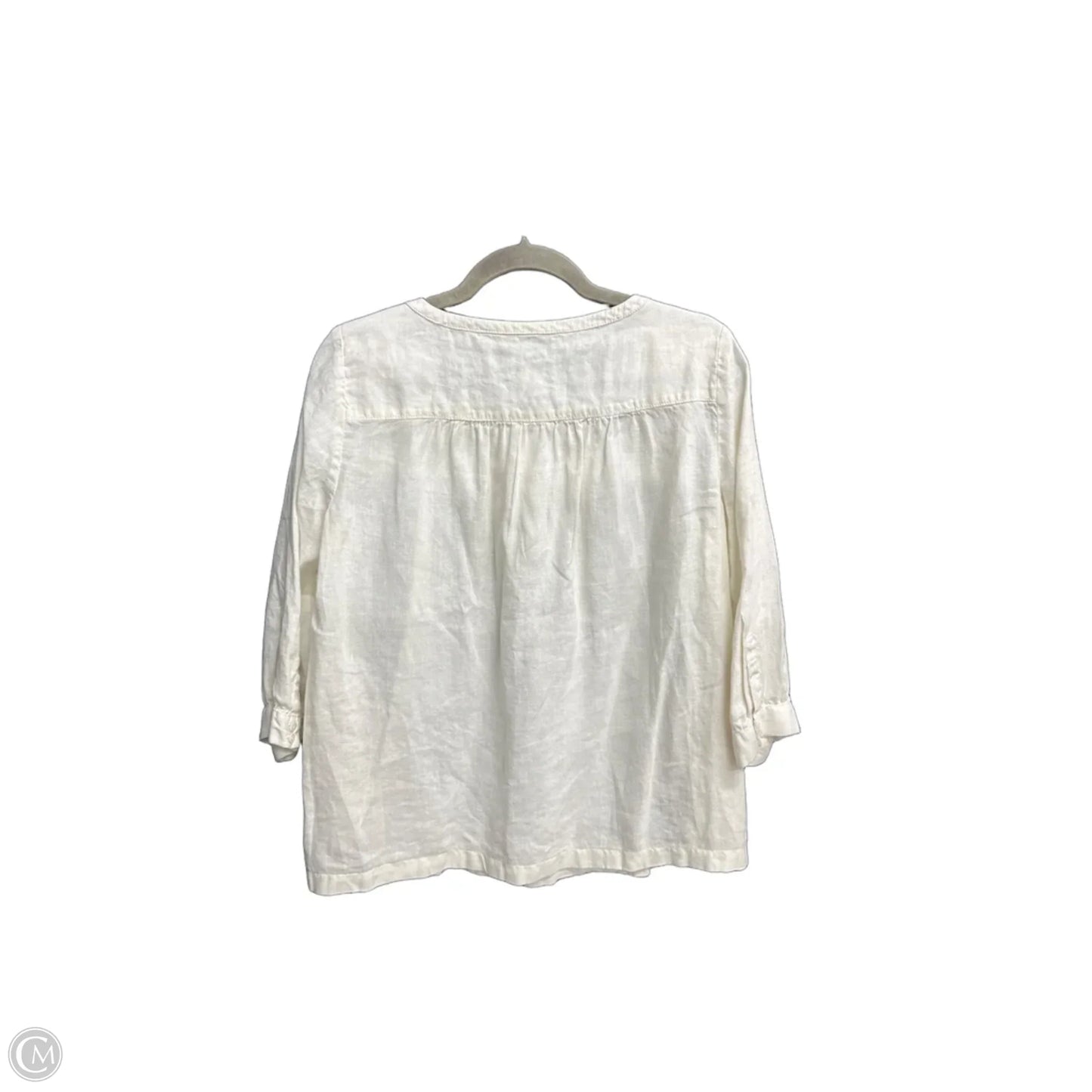 Top 3/4 Sleeve By J. Crew In White, Size: M