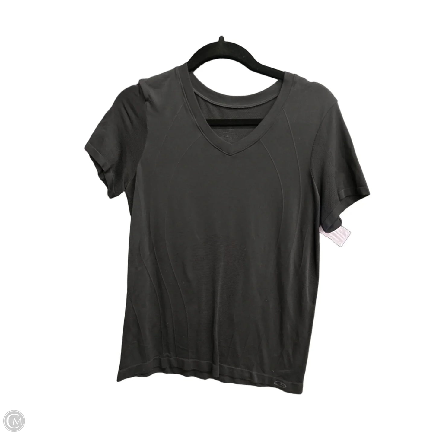 Athletic Top Short Sleeve By Champion In Black, Size: L