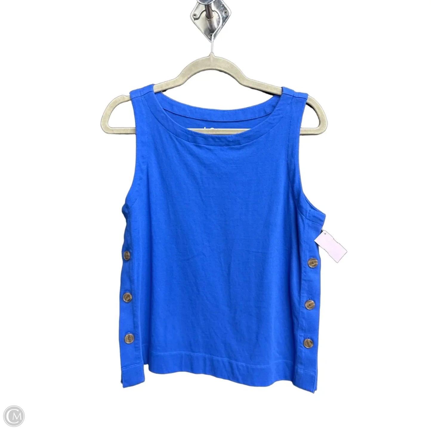 Top Sleeveless By Loft In Blue, Size: S
