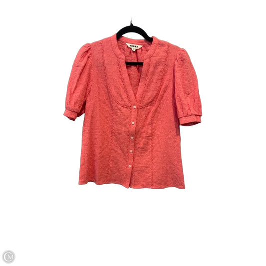 Top Short Sleeve By Boden In Coral, Size: 4