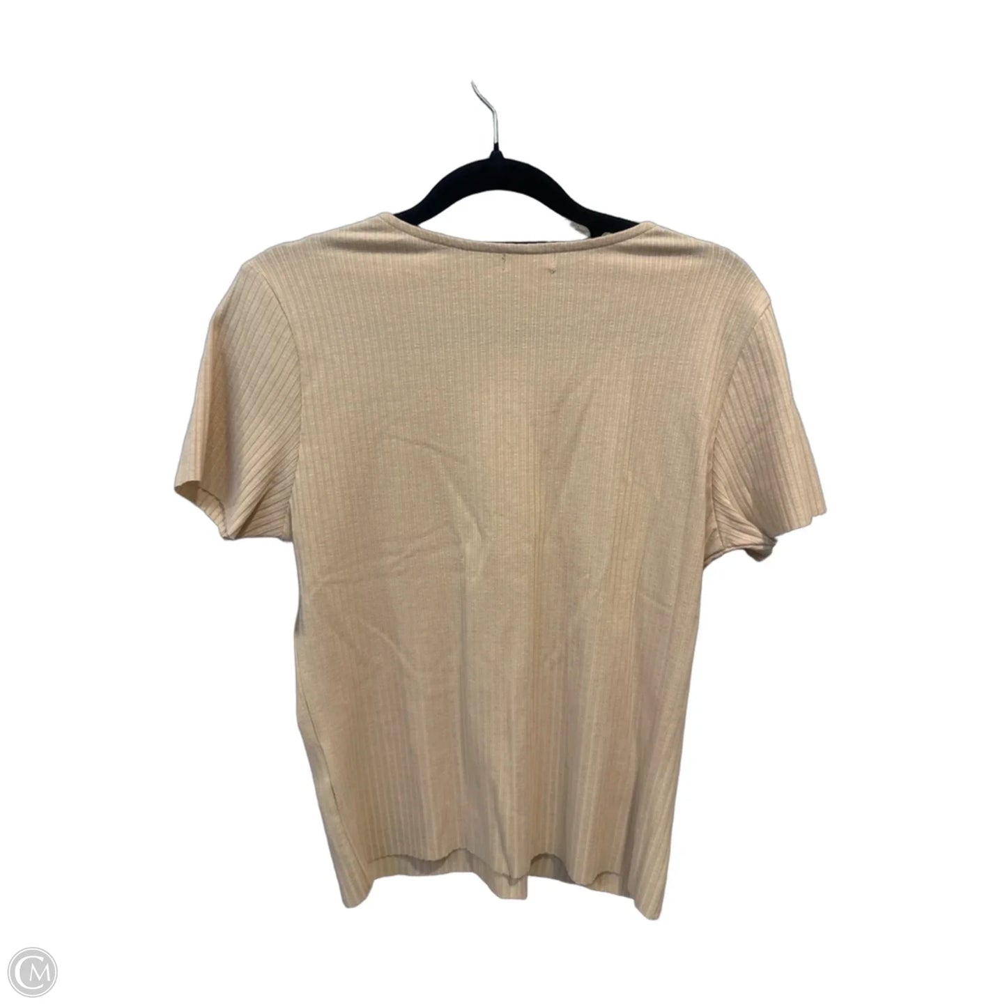 Top Short Sleeve By Gianni Bini In Tan, Size: Xl