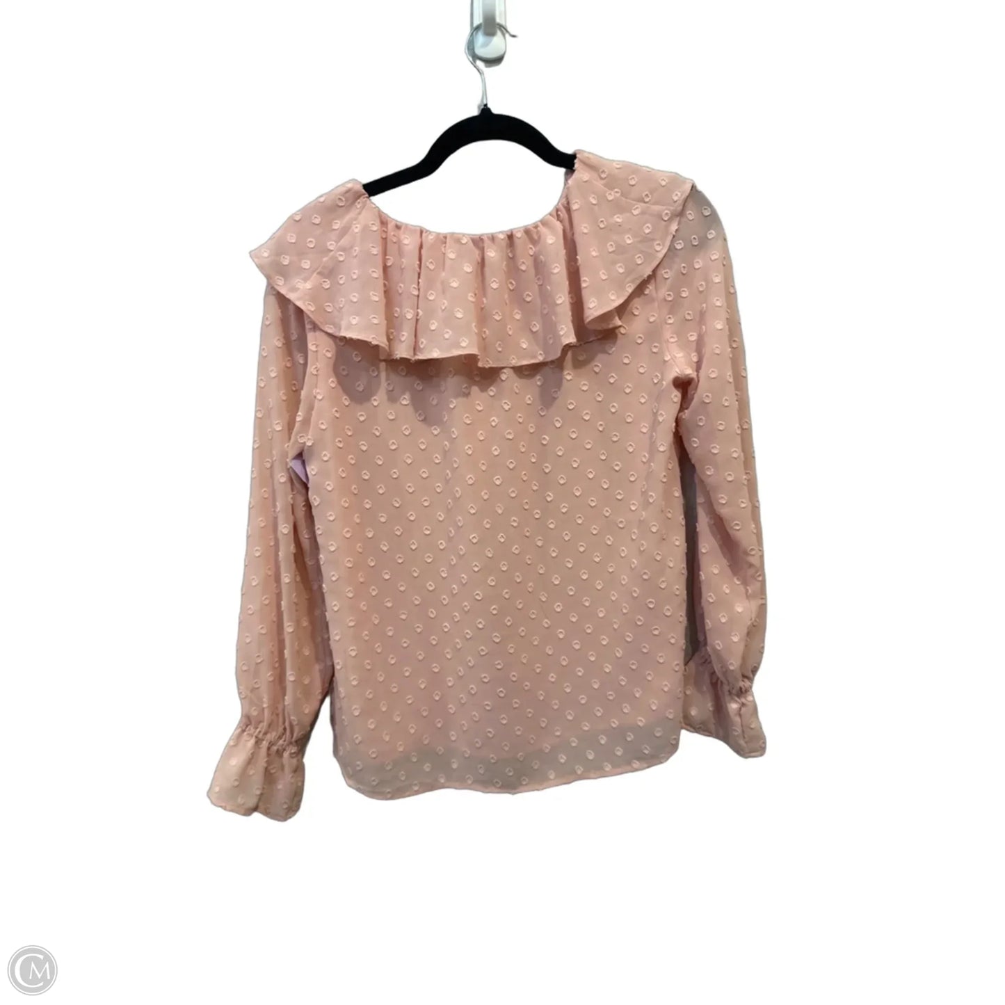 Blouse Long Sleeve By Loft In Pink, Size: Xsp