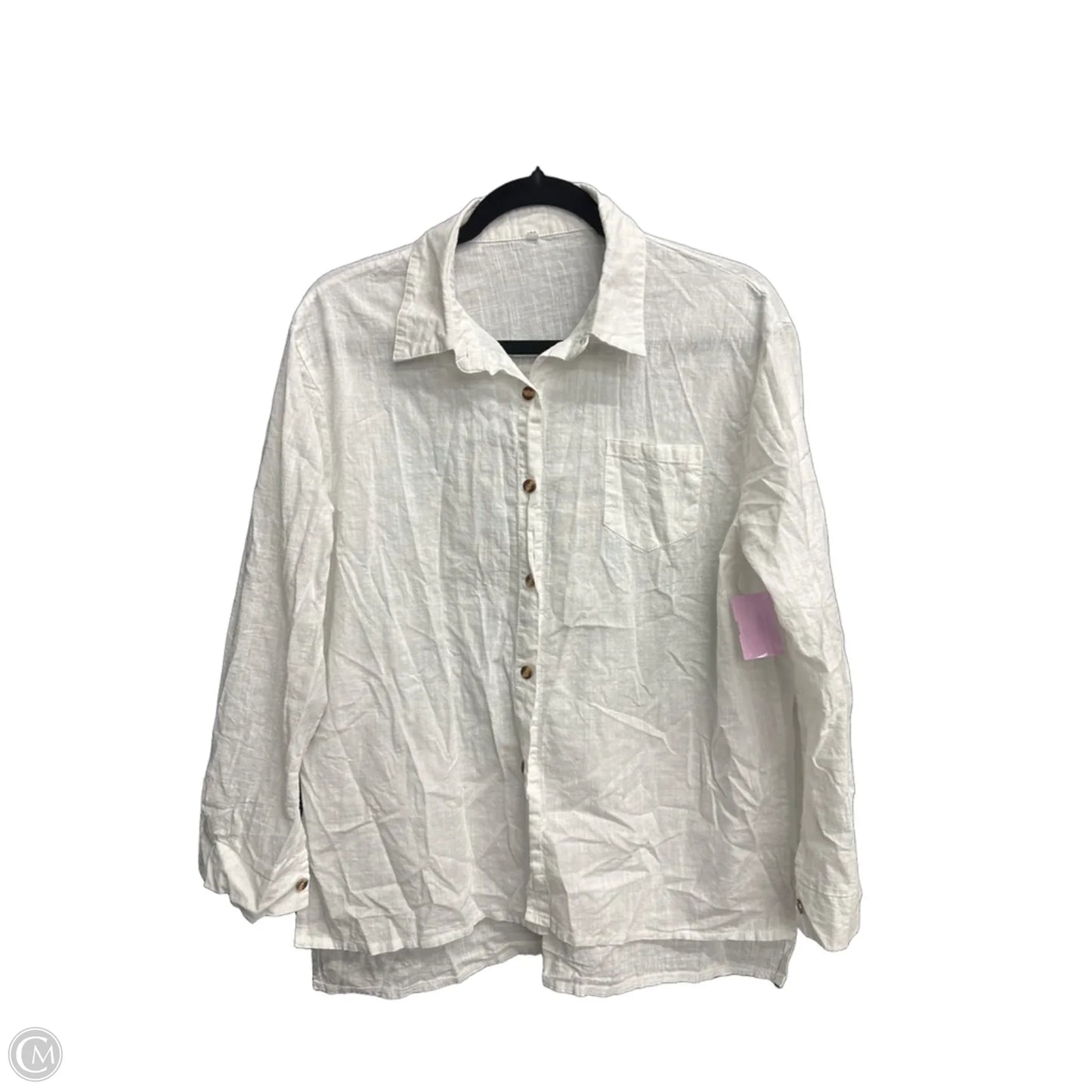 Top Long Sleeve By Clothes Mentor In White, Size: Xl
