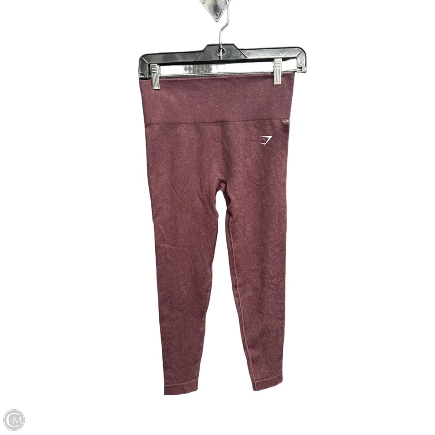 Athletic Leggings By Gym Shark In Maroon, Size: M