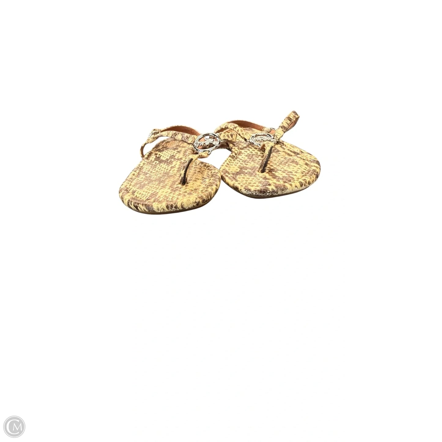 Sandals Designer By Coach In Snakeskin Print, Size: 7.5