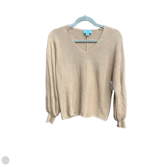 Blouse Long Sleeve By Cece In Brown, Size: M