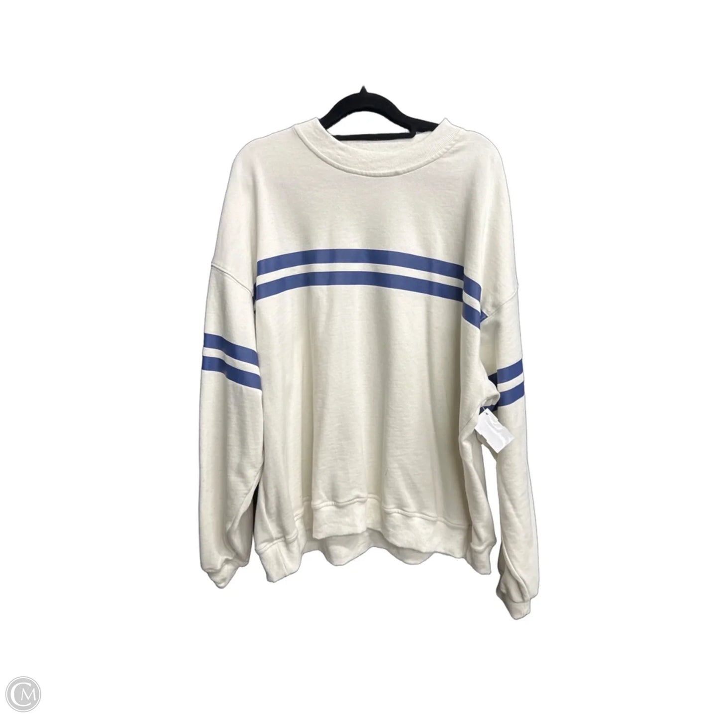 Sweatshirt Crewneck By As Revival In Blue & Cream, Size: S