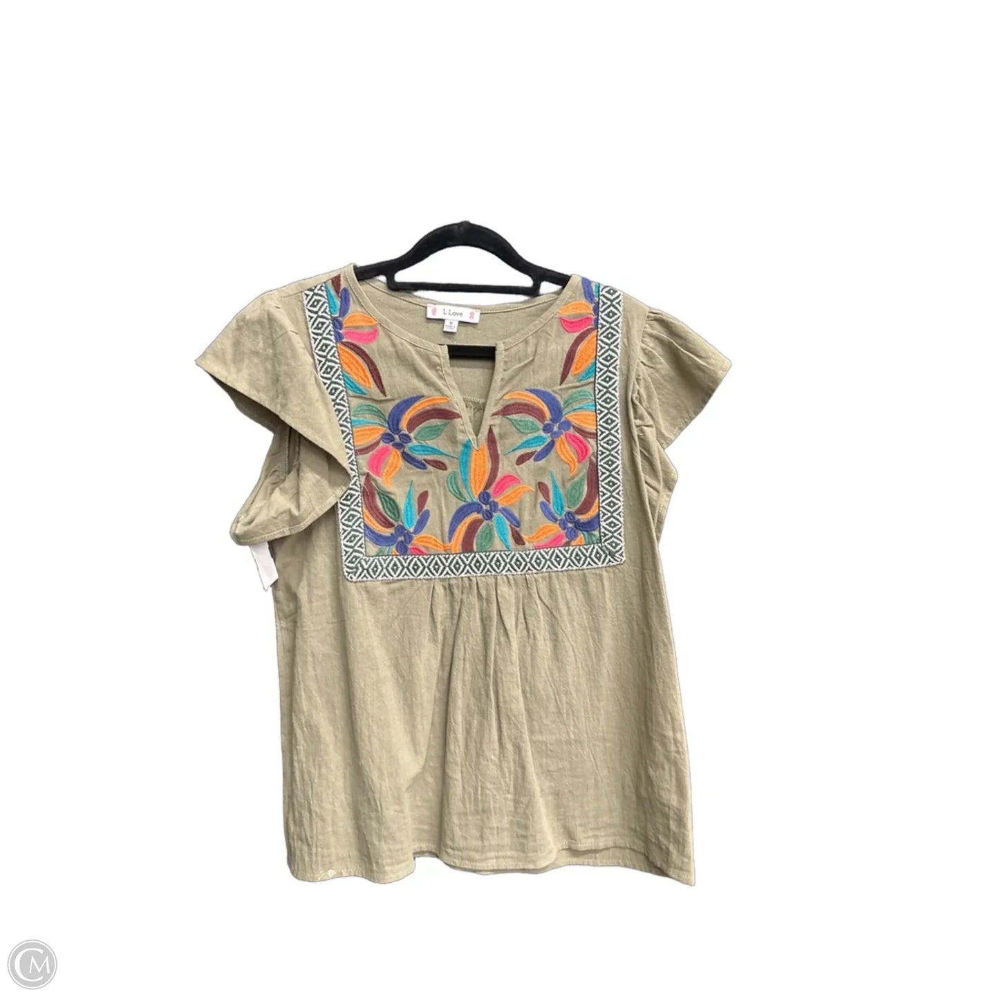 Top Short Sleeve By L Love In Green, Size: S