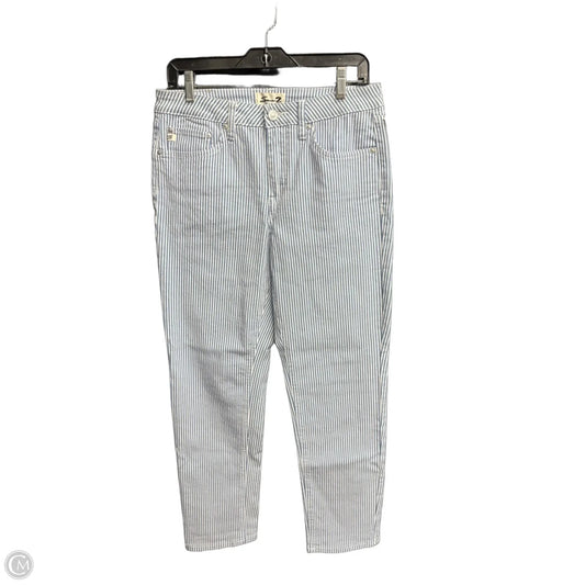 Jeans Straight By Seven 7 In Striped Pattern, Size: 4