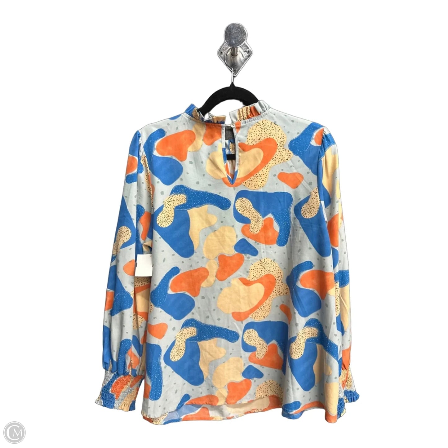 Blouse Long Sleeve By Jodifl In Blue & Orange, Size: M
