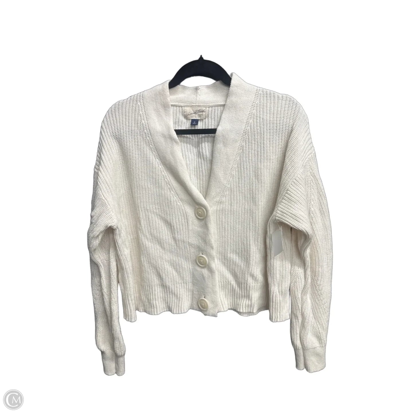 Sweater Cardigan By Universal Thread In White, Size: M