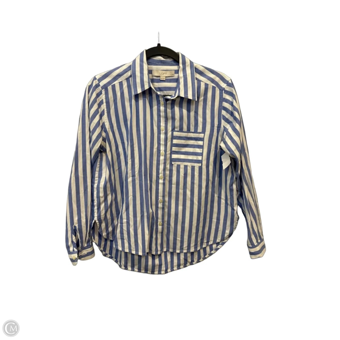 Top Long Sleeve By Loft In Striped Pattern, Size: Xsp