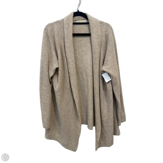 Sweater Cardigan Cashmere By Clothes Mentor In Beige, Size: M
