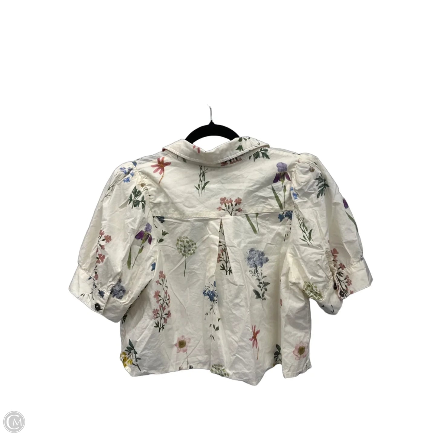 Blouse Short Sleeve By Entro In Floral Print, Size: L
