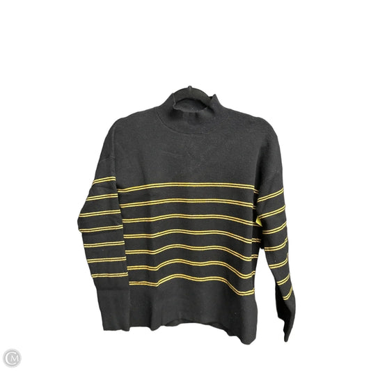 Sweater By Cynthia Rowley In Black & Gold, Size: M