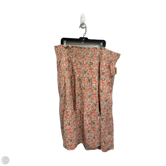 Skirt Maxi By Universal Thread In Floral Print, Size: 2x