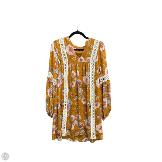 Dress Casual Midi By Entro In Orange, Size: S