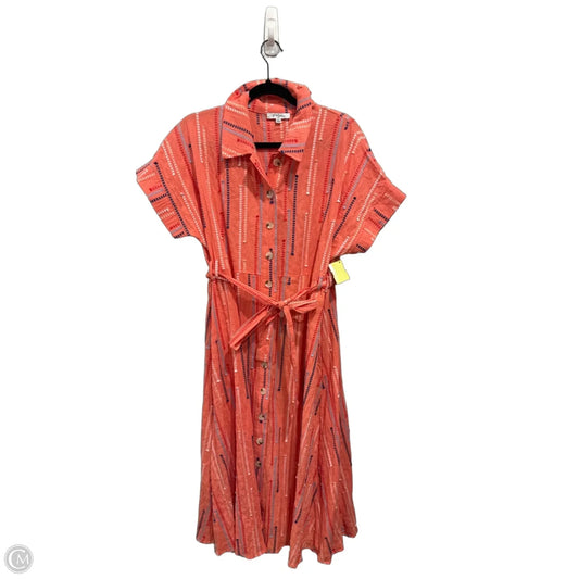 Dress Casual Maxi By Polygram In Striped Pattern, Size: L