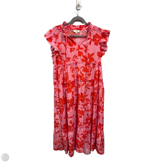 Dress Casual Maxi By Umgee In Pink & Red, Size: L