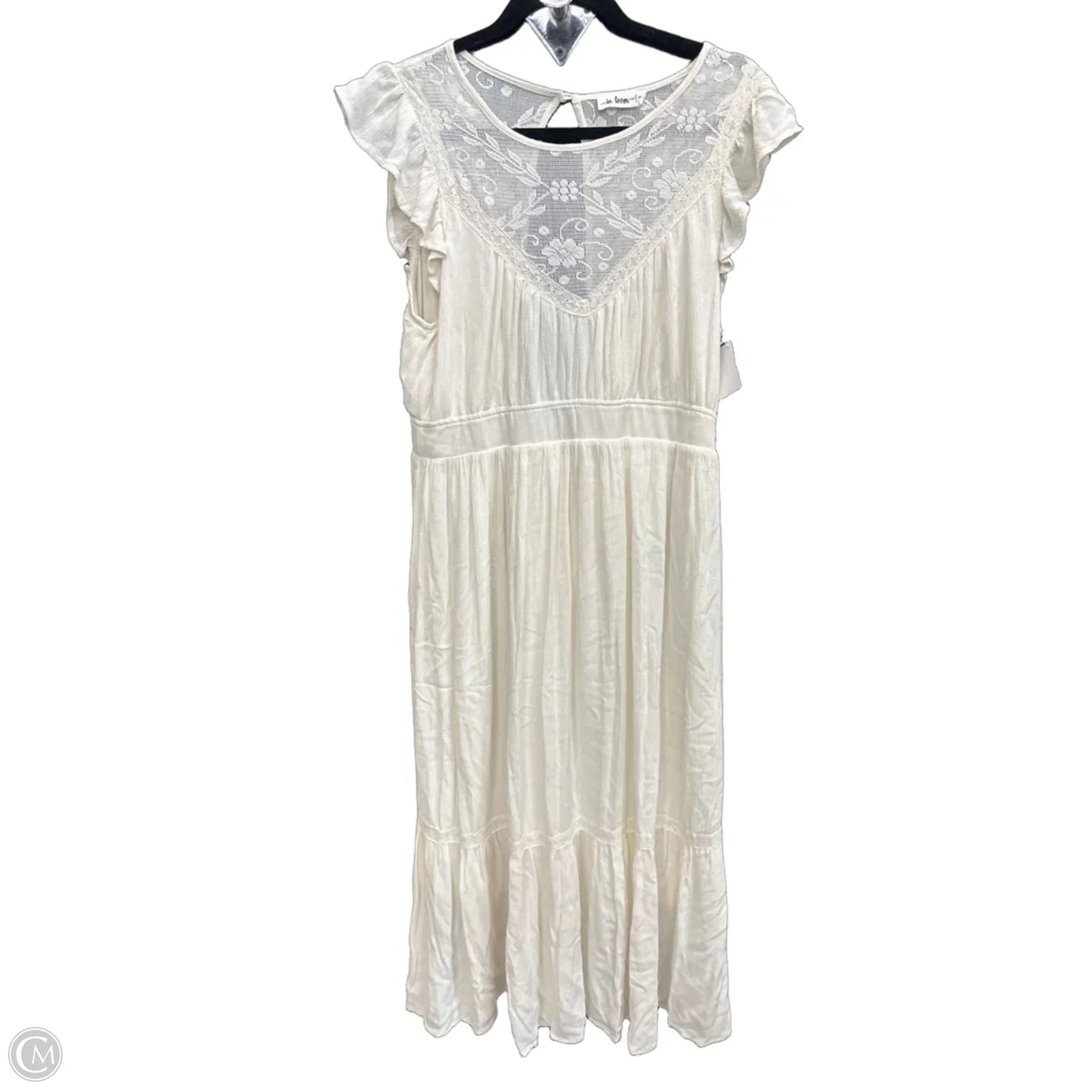 Dress Casual Maxi By In Loom In Cream, Size: M