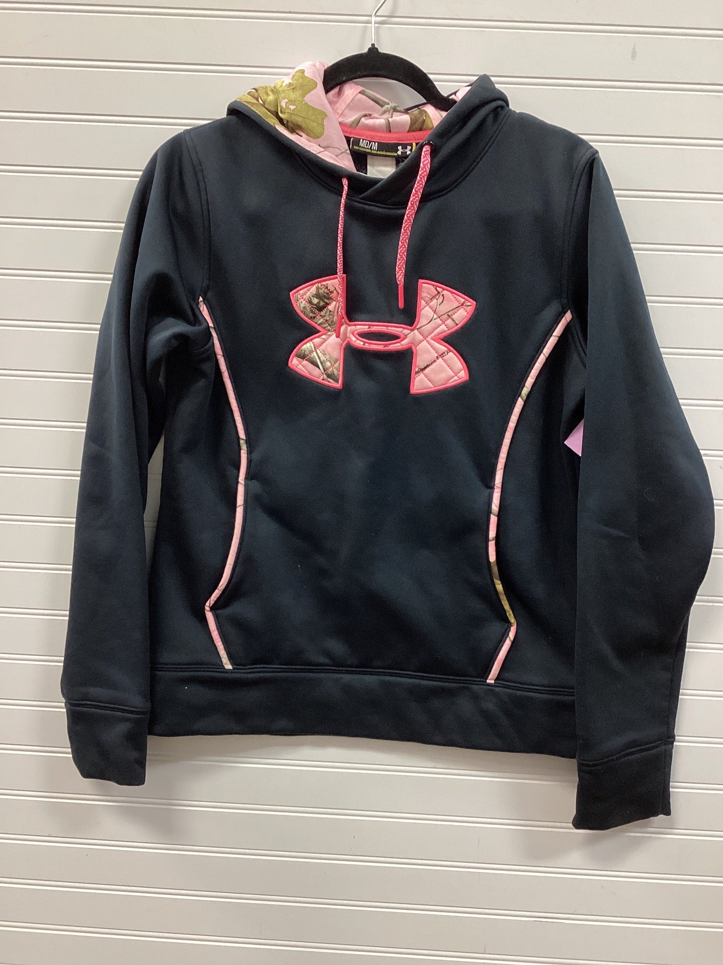 Athletic Sweatshirt Hoodie By Under Armour In Black, Size:M