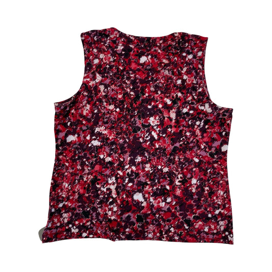 Top Sleeveless By Dana Buchman In Purple & Red, Size:Xxl