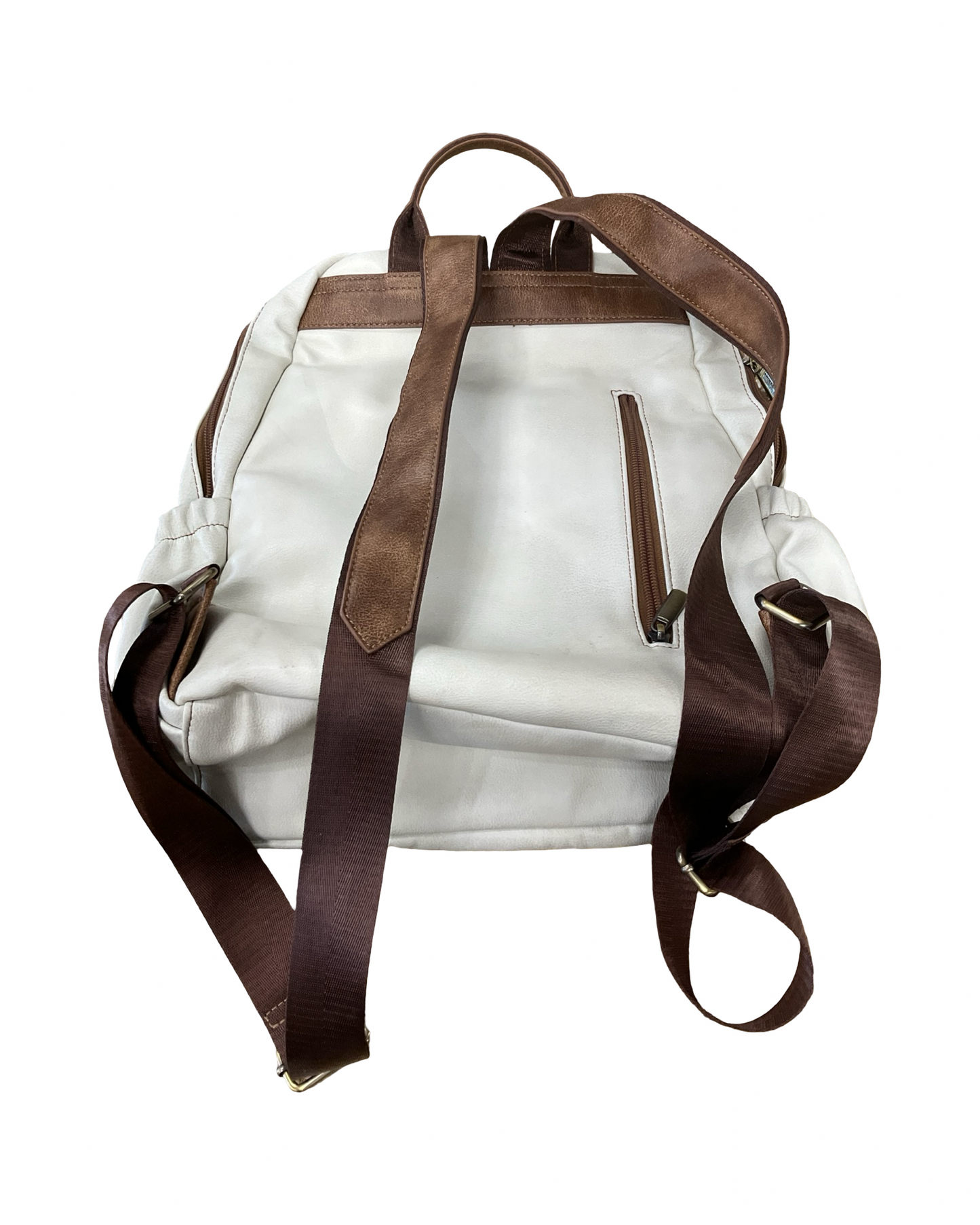 Backpack By Clothes Mentor In Cream & Tan, Size:Large