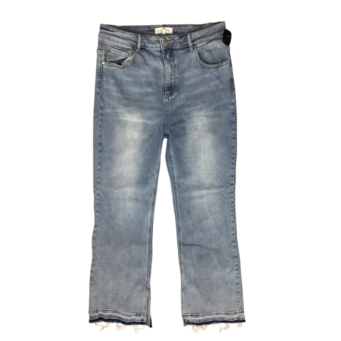 Jeans Flared By Risen In Blue Denim, Size:18