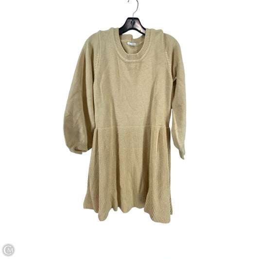 Dress Sweater By Sugar Lips In Brown, Size: L