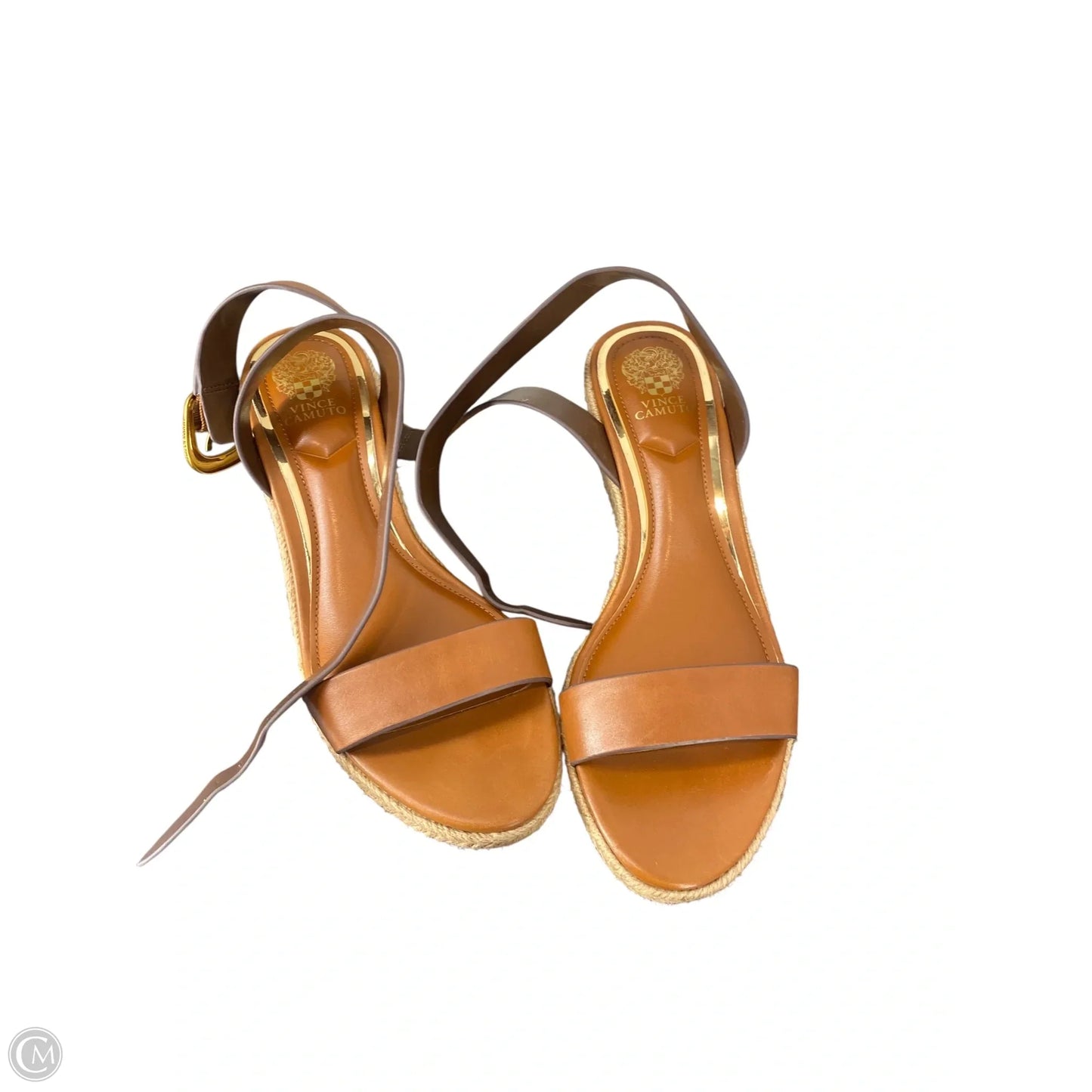 Sandals Heels Wedge By Vince Camuto In Brown, Size: 7