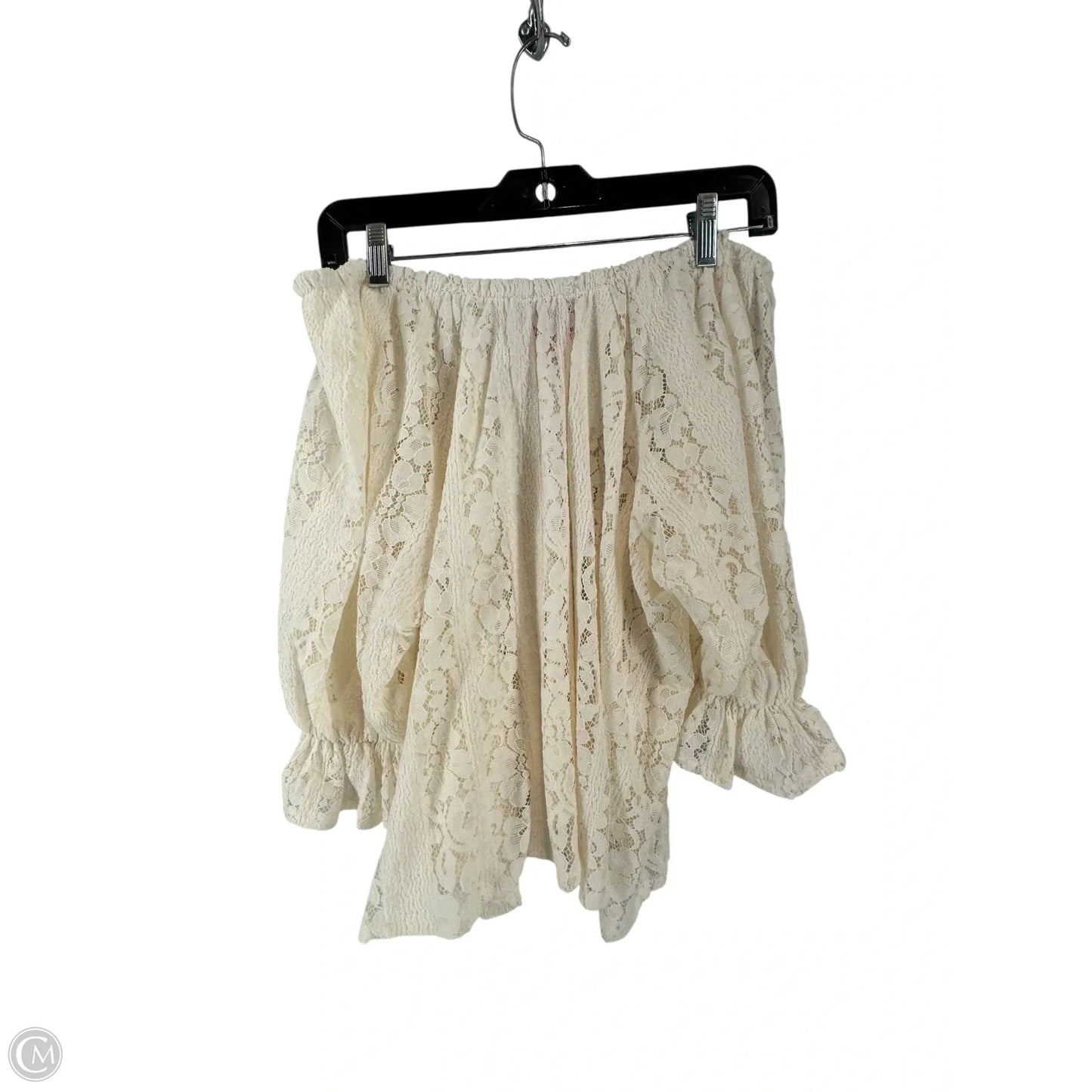 Top Short Sleeve By Muse In Cream, Size: S