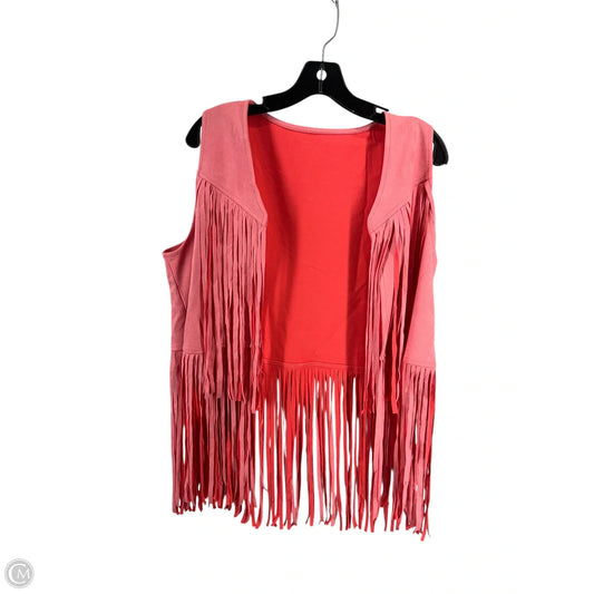 Vest Other By Clothes Mentor In Pink, Size: L