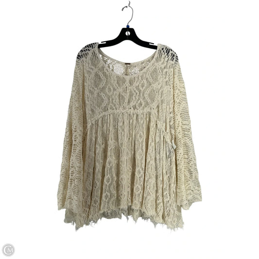 Top Long Sleeve By Free People In Cream, Size: Xs