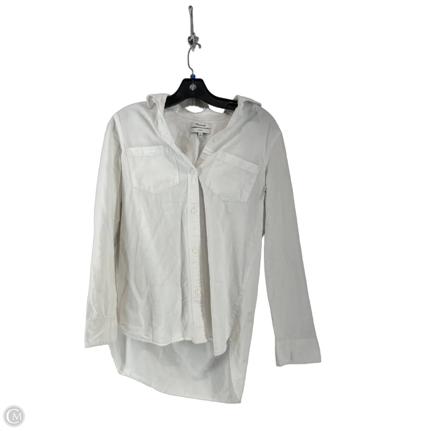 Top Long Sleeve By Madewell In White, Size: Xs