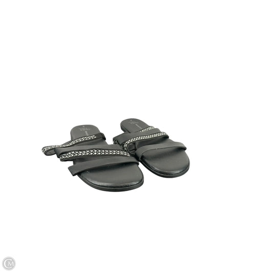 Sandals Flats By Time And Tru In Black, Size: 8